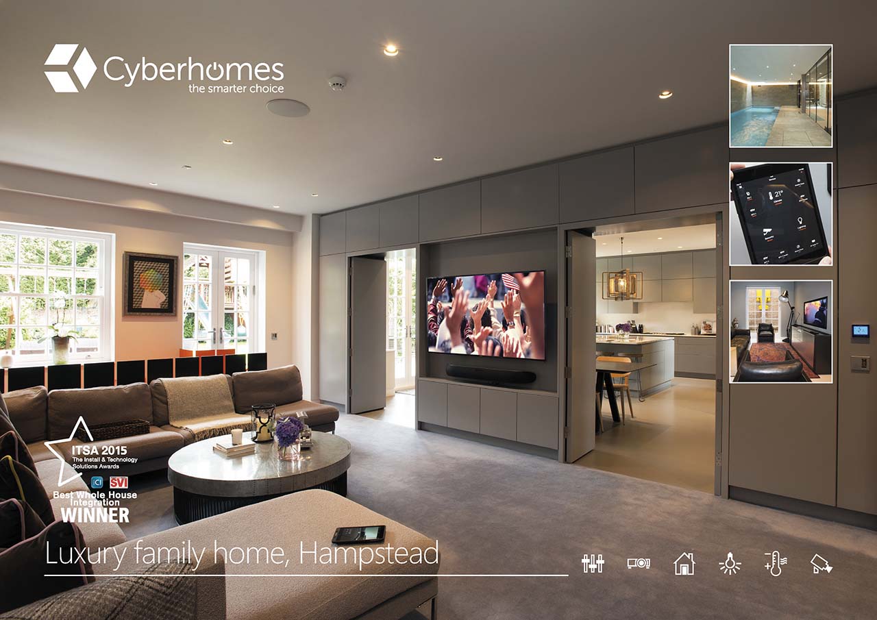 Download PDF of Cyberhomes 'Hampstead luxury family smart home' award-winning case study